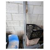 (2) Plastic Milk Crates, Falcon Car Metal Decal, +