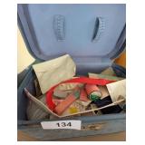 Vintage Suitcase w/ Sewing Supplies