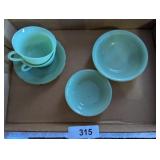 Jadeite (2) Fire King Bowls +