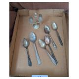 Salt & Pepper Shakers w/ Stand & Spoons