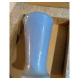 Vintage UHL Pottery Blue Stoneware Crock Vase