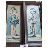 (2) Mid Century Modern Ballerina Wall Art