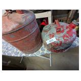 (2) Metal Gas Cans