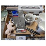 Box of Serving Bowls w/ Tray, Coffee Cups,