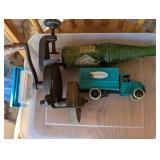 Vintage Hand Crank Grinding Wheel, +