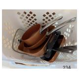 Laundry Basket w/ Copper Chef Pans &