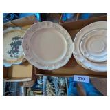 Pfaltzgraff Plates & Saucers + Snowman Pie Plate
