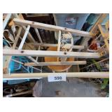 Small Metal Island w/ (2) Stools