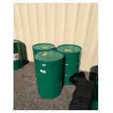 (3) Green Metal Barrels