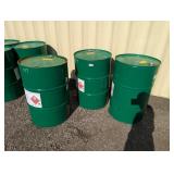 (3) Green Metal Barrels