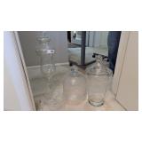 (2) Large Apothecary Jars & Other