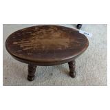 Tiny Oval Wooden Stool