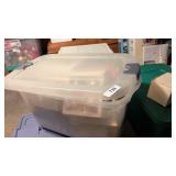 Tote w/ Lid + Christmas Decor