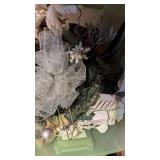 Tote w/ Lid + Christmas Decor