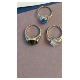 (2) 18k Gold Electroplate Rings +