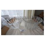 (2) Heavy Glass Bowls