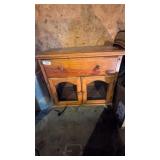 Small Wood Cabinet w/ Metal Legs