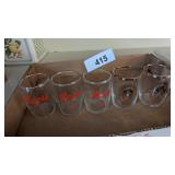 (5) Small Coors Logo Glasses