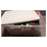 Tote w/ Lid + Christmas Decor