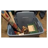 Tote w/ Lid + Christmas Decor