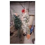 Assortment of Artificial Christmas Trees & Lights