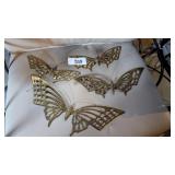 (4) Brass Butterflies