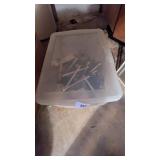 Tote w/ Hinged Lid w/ Christmas Lights +