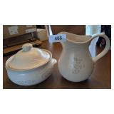 Pfaltzgraff Pitcher & Casserole w/ Lid