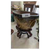 Large Planter w/ Wood Holder