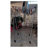 Rolling Clothing Rack w/ Hangers