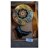 Cookie Tin & Metal Ladies Boot