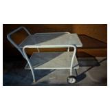 White Metal Garden Cart