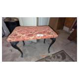 Vintage Vanity Stool w/ Curved Metal Legs