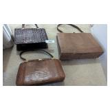 (2) Lizard Purses & (1) Alligator Purse