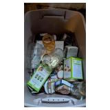 Tote w/ Lid + Jelly Jars, Lids, Rings &