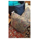 Outdoor Seat Cushions + (2) Tapestry Throw