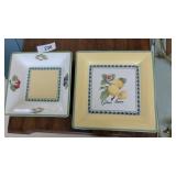 Plate & Bowl w/ Fruit Design