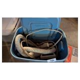 Small Tote w/ Lid + Vacuum Cleaner Hose