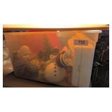 Tote w/ Lid + Christmas Decor