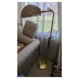 Brass Floor Lamp w/ Ceramic Seashell Shade