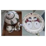 Expressly Yours Cookie Jar, Platter w/