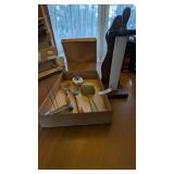 Wood Paper Towel Holder, Timer &