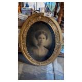Vintage Oval Frame w/ Portrait