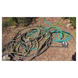 (3) Garden Hoses, Lawn Sprinkler & Garden Hook