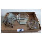 Brass & Glass Trinket Boxes