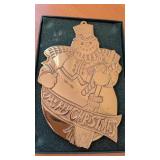 Brass Virginia Metalcrafters Snowman Xmas Trivet