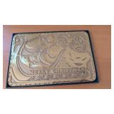 Brass 1995 Virginia Metalcrafters Christmas Trivet