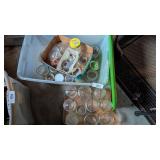 Tote w/ Lid + Canning Jars