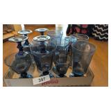Blue Stemware Assorted Sizes & Shapes