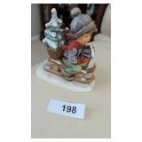Sledding Boy Hummel Figurine